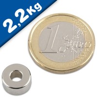 20 X Ringmagnet Magnetring Ø 10/4 X 5 Mm Neodym N42 (Ndfeb) Nickel – HäLt 2,2 Kg
