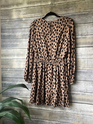 A New Day Long Sleeve Cheetah Print Dress Animal Print Small | eBay A New Day Long Sleeve Cheetah Print Dress Animal Print Small | eBay