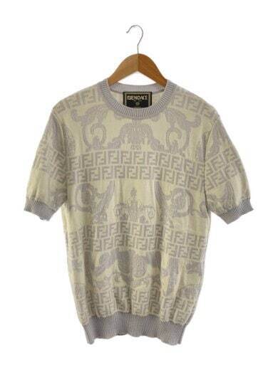 FENDI/knit sweater (thick)/48/wool/IVO/allover pattern FENDI/knit sweater (thick)/48/wool/IVO/allover pattern