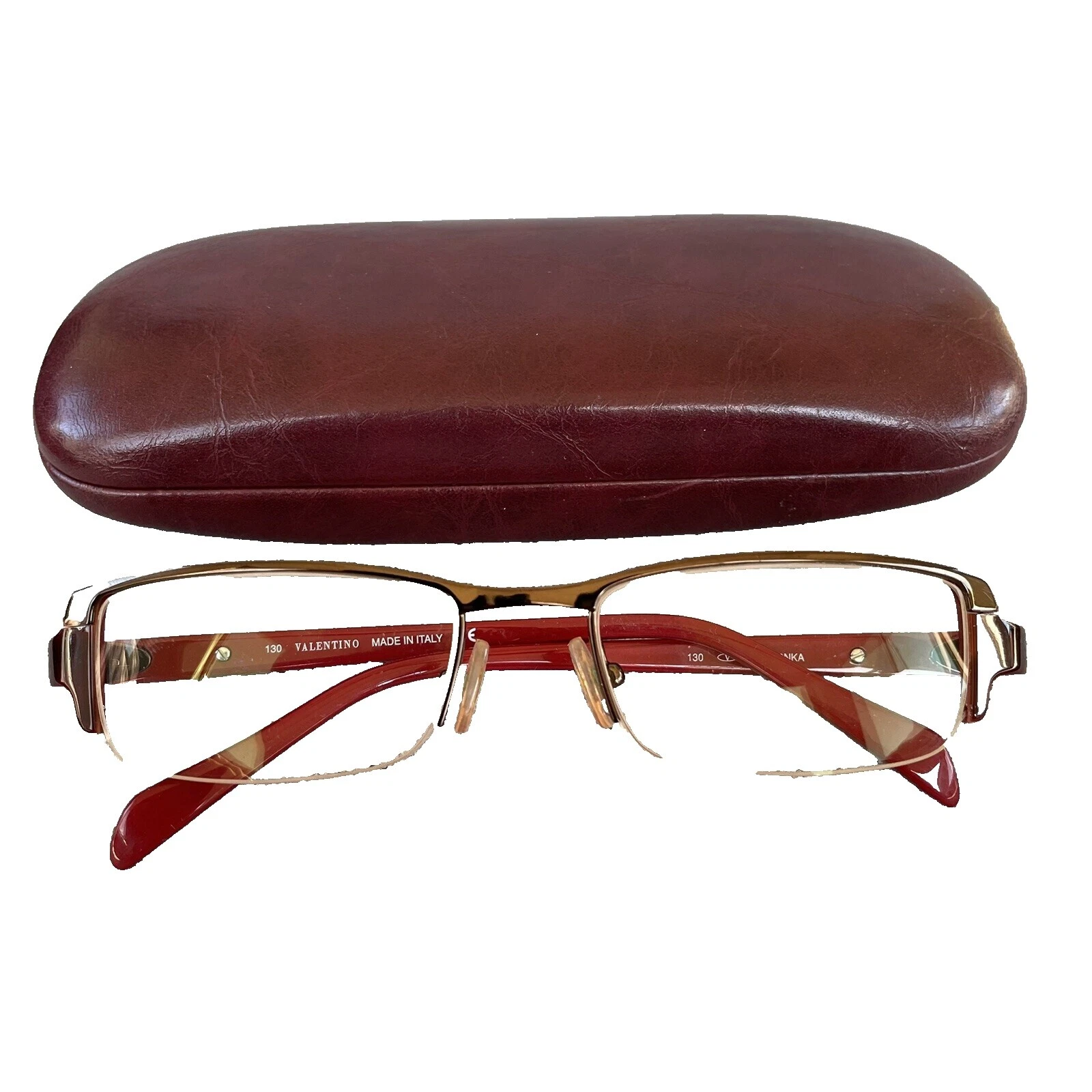 Valentino Metal Frame Oval Eyeglass Frames