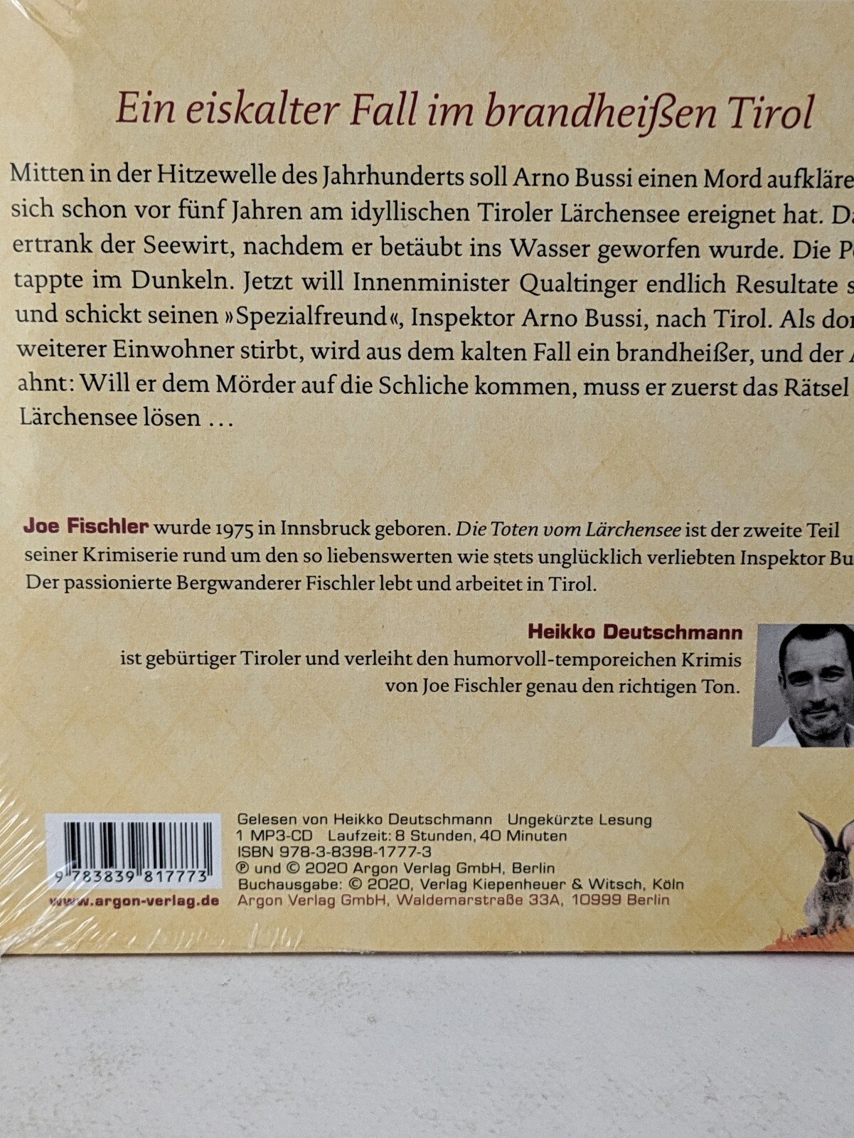 Thumbnail - Krimi Tirol Hörbuch Cd Joe Fischler Die Toten Vom Lärchensee 2020 Neu