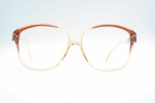 Vintage Terri Brogan 8786 Optyl Yellow Brown Oval Glasses Frame NOS