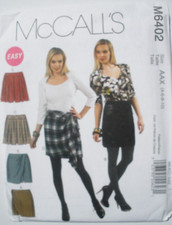 McCall’s Sewing Pattern M6402 Lined & Unlined Skirt Size 4-10 uncut