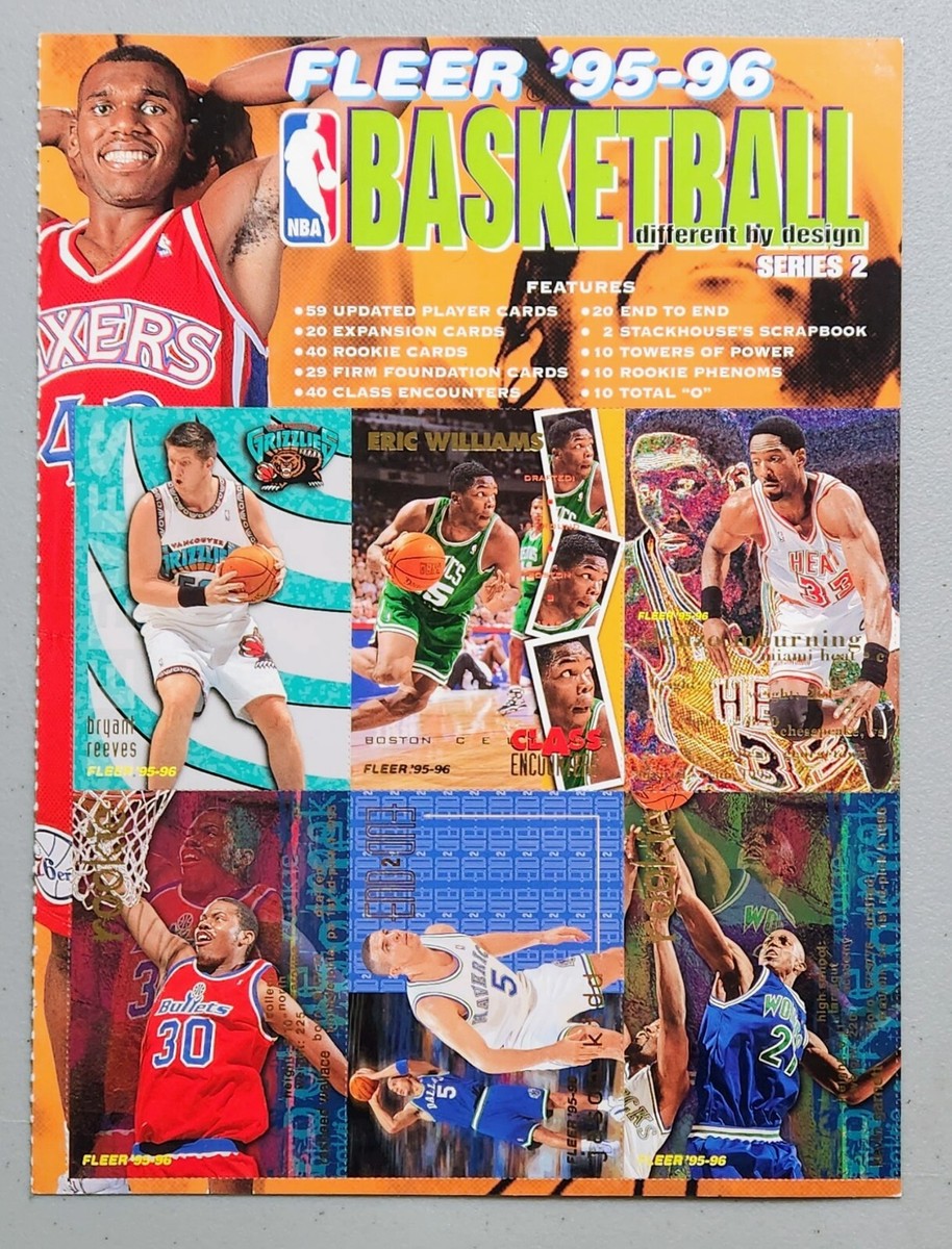 Fleer 95-96 Series 2 NBA Basketball Uncut Promo Sheet | eBay