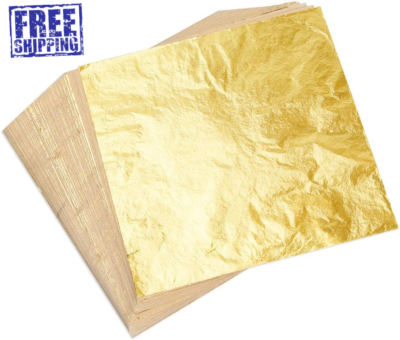 Fogli Rame Zn Decorazione Artistica 100 Fogli Foglia D'oro Finta Per Decorazioni - 14x14 Cm Per Arte E Doratura Foglie Oro 15x15cm - Foto 9