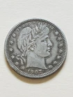 1907-P United States, Barber Head Quarter Actual Coin