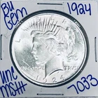 1924 BU UNCIRCULATED SILVER PEACE DOLLAR AUTHENTIC U.S. MINT FREE SHIPPING 7033