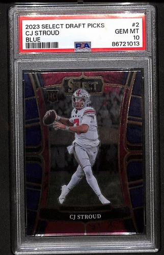 2023 Panini Select Draft Picks #2 C.J. Stroud Blue Retail PSA10