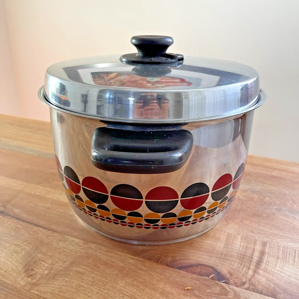 Fissler Solaryme 11" Dot Stock Pot + Lid MCM IAF Stainless Steel Germany Large - Image 2 of 4