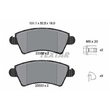 Satz Bremsbeläge Bremsklötze vorne für Peugeot 206 2A/C CC 2D | 23855392