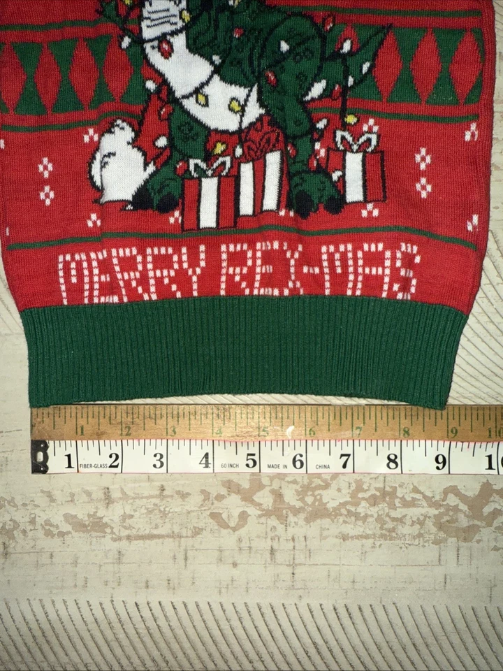 TOY STORY Feliz Rex-Mas Navidad Dinosaurio SUÉTER Camisa Niño Pequeño Talla 12M Meses Foto 4 de 4