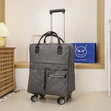 16/18”Rolling Travel Bag 4-Wheel Spinner Underseat Carry-On Multi-Pocket Luggage