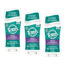 3pk - Tom's of Maine Natural Deodorant for Women, Wild Lavender, 2.25 oz