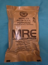 Military MRE Individual Single Meal 2025 Inspection Date Pizza Slice Pepperoni