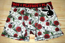 MENS PLAYBOY DOLLAR BILLS BOXER BRIEF SIZE L 36/38 