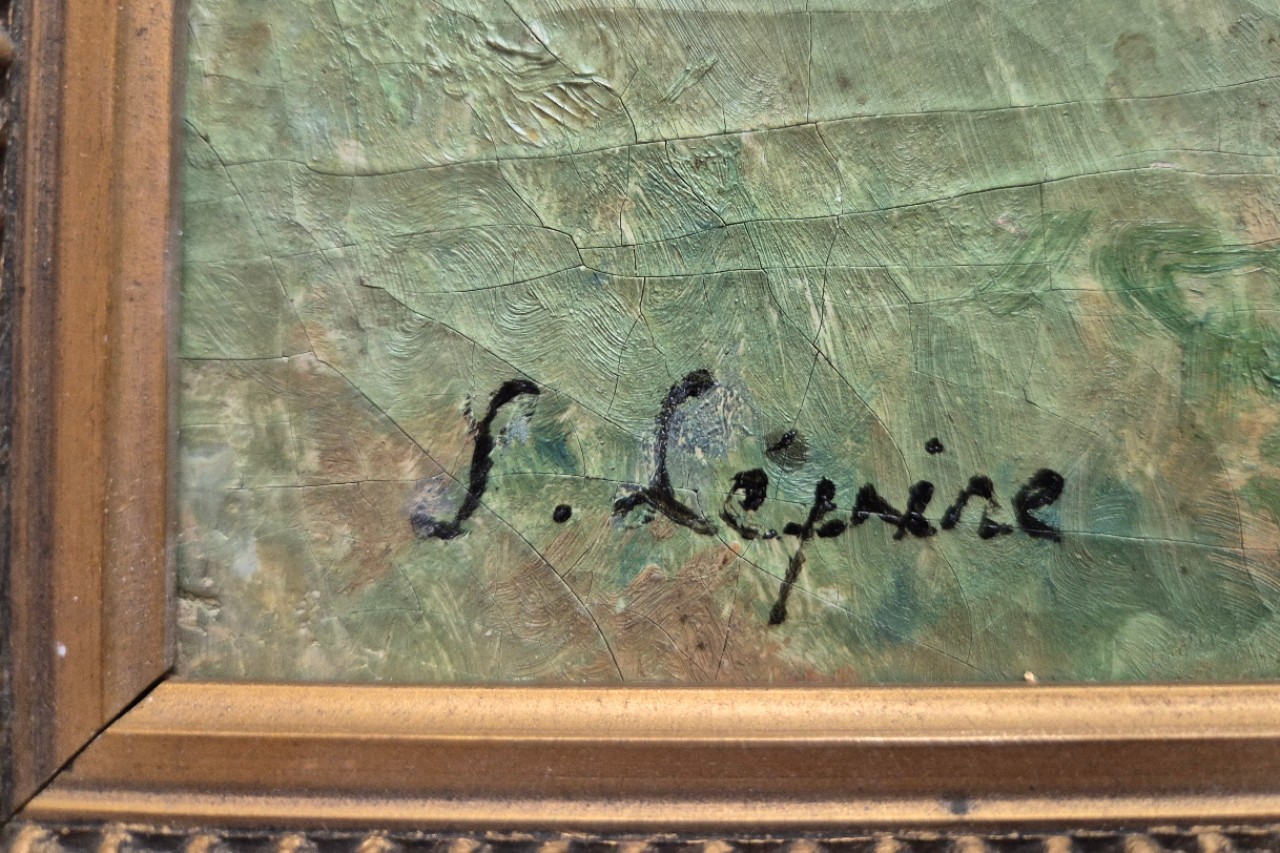 Stanislas Lépine painting. Bords de Seine 1870?