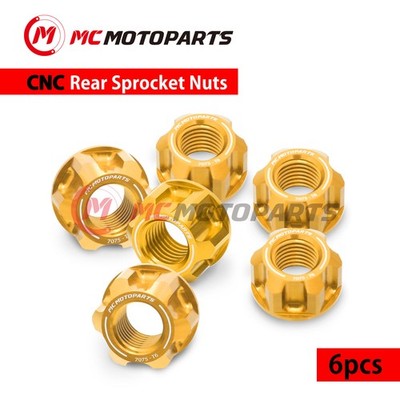 CNC SPOKE6 Rear Sprocket Nuts M8 For Speed Triple 1050 05-10 S 2017-2019