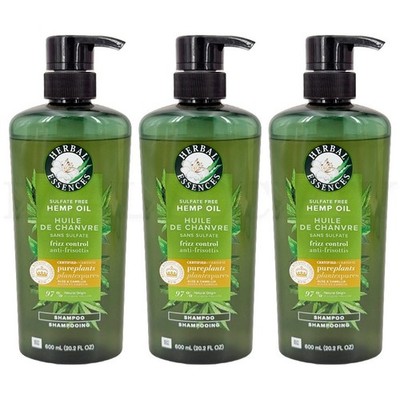 Herbal Essences Smooth + Shine Hemp Shampoo 20.2oz Lot of 3