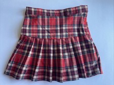 H M Girl Skirt Red Plaid Size 6