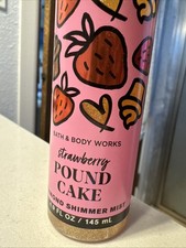 Bath  Body Works STRAWBERRY POUND CAKE Diamond Shimmer Body Mist Spray 4.9oz
