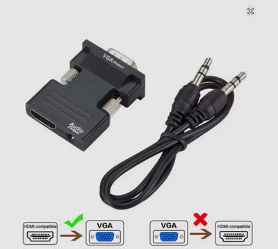 HDMI zu VGA Adapter HDTV Konverter Audio & Videokabel für PC Laptop 1080p @ 60Hz