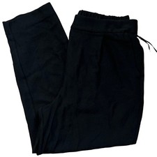 Prologue Women's Black Pleated Straight Leg Ankle Trousers - Size Large - NWT