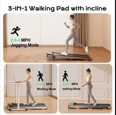 Flat Tredmill Walking Pad with Incline with Remote for Home Use