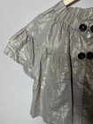 Beaubois Women’s Size M Metallic Gold Peplum Style Cropped Jacket — photo 4