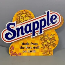 Vintage Snapple Iced Tea Promo Advertising Metal Sign General Store Prop 23x17"