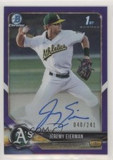 2018 Bowman Draft Chrome Pick Purple Refractor 40/241 Jeremy Eierman Auto c5r