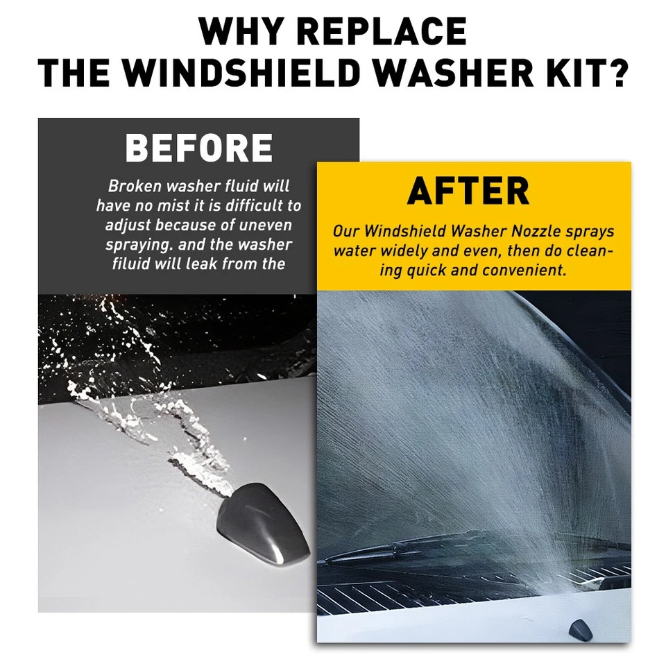 For 2011-2016 Ford F250 F350 F450 F550 Super Duty 2pcs Windshield Washer Nozzle - Image 3 of 4