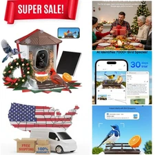 Smart Bird Feeder with Camera Solar Powered Camera Bird Feeder 2K Live Feed