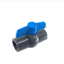 Lasco 491 Commercial PVC Ball Valve Slip PVC Gray 1/2" w/ Blue Handle Colonial