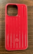 RIMOWA iPhone 15 PRO MAX Phone Case SCARLET RASBERRY RED Gently Used