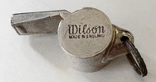 Vtg Whistle  WILSON "THE ACME THUNDERER": Made in England; Cork Ball; Works Well
