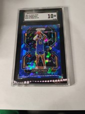 2021-22 Panini Prizm Blue Ice Prizm 113/125 Jordan Poole #222 SGC 10 7685