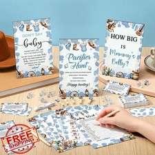 Sherr Cowboy Baby Shower Games 476 Pcs Activities Pacifier Hunt Card