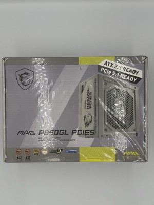 MSI MAG A850GL PCIE5 White, Fully-Modular, 80 Plus Gold, 850W Power Supply