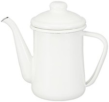 Bran مطبخ قهوة Drip Pot, 0.6L, Enamel, أبيض (HB-3680)