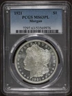 1921 (MS63PL) Morgan Silver Dollar $1 PCGS - Stunning Proof Like