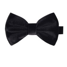Men's Velvet Bow Tie Many Colors Large Black