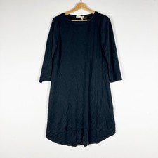 NEW Alice And Olivia Air Modal Ultra Soft Lightweight Pullover Mini Dress Black