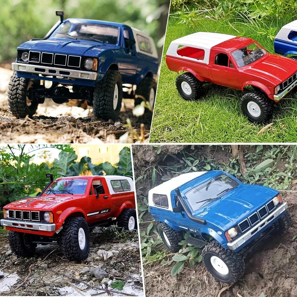 WPL C24 1/16 RC Rock Crawler 4x4 camioneta Toyota Hilux estilo todoterreno coche Foto 4 de 4