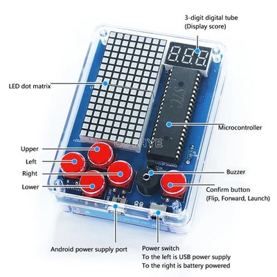 DIY Retro Pixel Game Console Kit V-489 - Hands-On Electronics Learning
