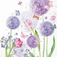 20 Servietten Flower Beauty Lila LöWenzahn Tulpen Blumen FrüHling Natur 33X33Cm