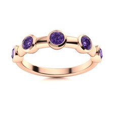 Amethyst Gemstone Statement Eternity Elegant New Ring 925 Sterling Silver