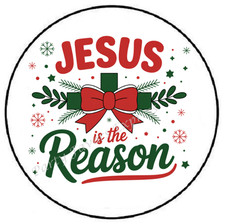 JESUS IS THE REASON CHRISTMAS RELIGIOUS ENVELOPE SEALS LABELS STICKERS FAVORS