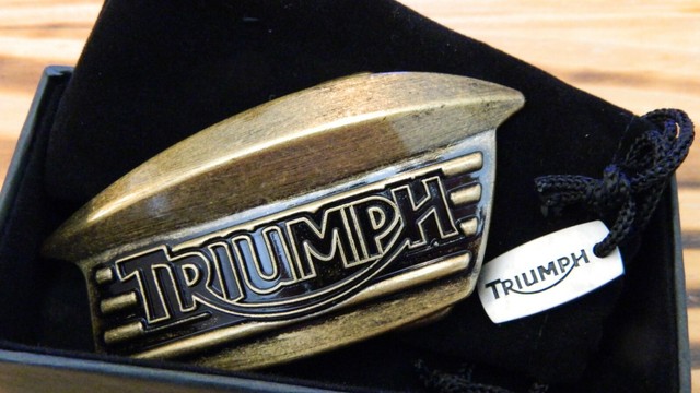 triumph motorcycle belt buckle