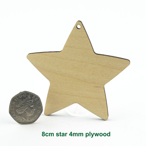 Wooden & MDF hearts stars and luggage tags. Craft shapes blanks and cut outs - Picture 16 of 37