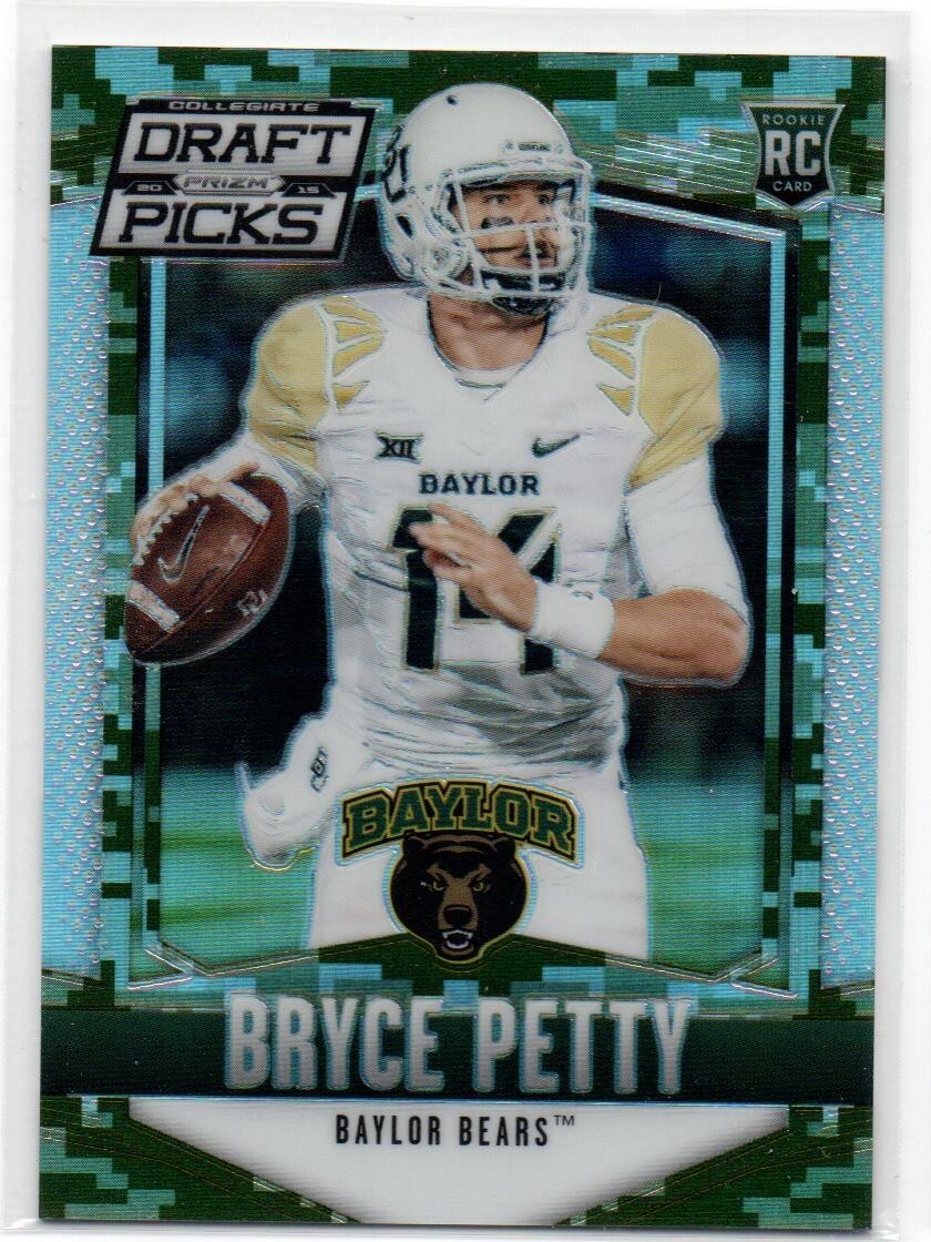 2015 Prizm Draft Picks CAMO #107 Bryce Petty BAYLOR BEARS RC 43/199 zz